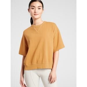 Athleta Modern Sundown Sweatshirt Tee in Tuscan Gold Women's S